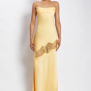Meshki Chandra Lace Dress - Yellow (XS)